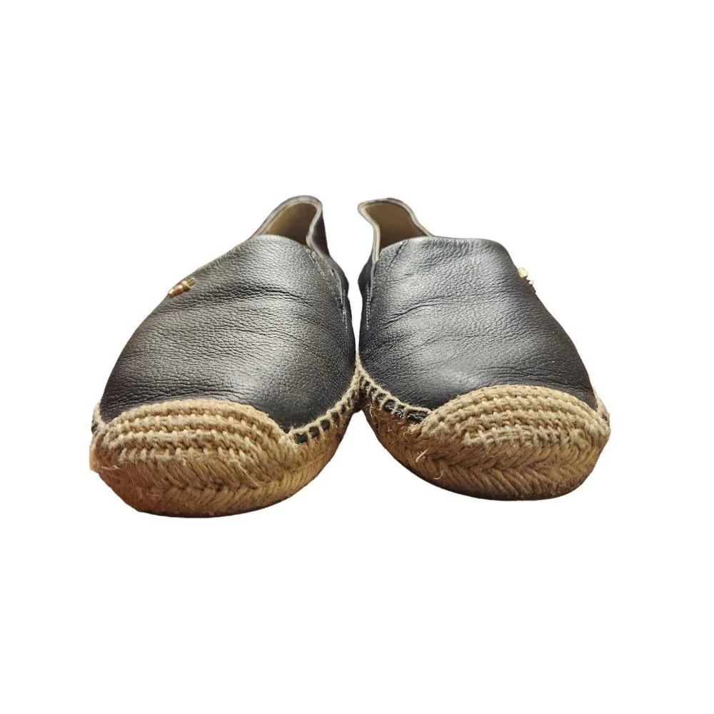 Michael Kors kendrick logo slip on pebbled leather espadrilles‎ size 8.5 blue